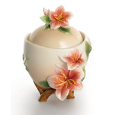 Azalea Floral Sugar Bowl with Cover