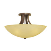 Fireside 3 Light Semi Flush Mount