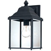 Charleston 13" H Outdoor Wall Lantern in Black