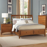 Cherry Garden Slat Bed with Underbed Storage