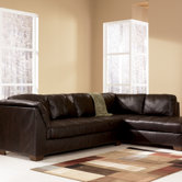 Princeton Leather Sleeper Sectional