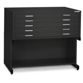 C-File: Five-Drawer Flat File with Optional Bookshelf Base