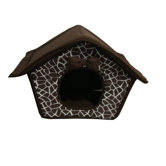 Mosaic House Pet Bed  in Brown