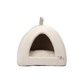Pet Tent Bed in Beige Corduroy