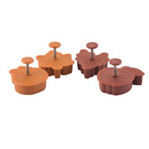 Signature Bakeware 4 Piece Pie Press Cutters Set