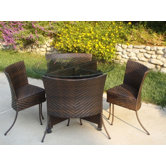 Wicker 5 Piece Dining Set