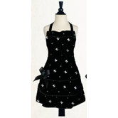 Skull and Crossbones Apron in Black and White