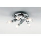 Five Light Halogen Flush Mount in Chrome