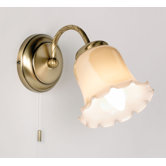 Etched Wall Light in Antique