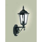 Sensor One Light Wall Lantern in Black
