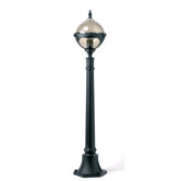 Round Post Lantern in Black