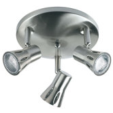 Three Light Ceiling Spot Light in Satin Chrome