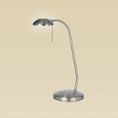 One Light Desk Lamp in Satin Chrome