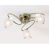 Sonata Semi Flush Mount in Antique Brass