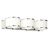 Three Light Bath Vanity in Polished Chrome