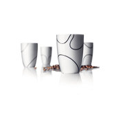 Pernille Vea Black Contour Medium Thermo Cup - Set of 4