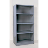 Industrial Clip Closed Shelving: Angle Post Units with 5 Shelves; Starter Unit
