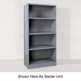Industrial Clip Closed Shelving: Beaded Post Units with 5 Shelves; Adder Unit