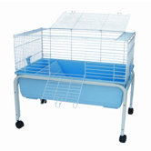 Small Animal Cage with Stand in Blue