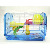 Clear Plastic Cage, Dome with Color Accessories