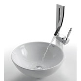 15.7" Ceramic Round Vessel Sink in White