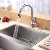 Farmhouse 30" Kitchen Sink with Faucet and Soap Dispenser