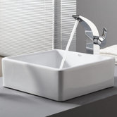 Bathroom Combos Single Hole Waterfall Illusio Faucet with Single Handle