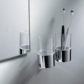Aura Wall-mounted Double Glass Tumbler Holder