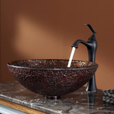 Venus Glass Vessel Sink and Ventus Faucet