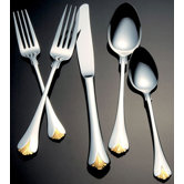 Cara Gold Accent Flatware Collection