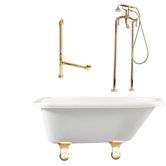 Brighton 60" Roll Top Tub with Floor Mount Faucet