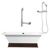 Tella 67" Contemporary Tub and Wall Mount Faucet with Cross Handles