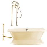 Wescott 72" Dual Tub with Floor Mount Faucet