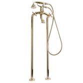 Traditional Floor Mount Tub Faucet with Metal Cross Handles