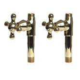 Traditional Straight Supply Stops with Metal Cross Handles