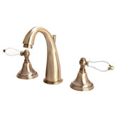 Colonial Widespread Bathroom Faucet with Double Porcelain Lever Handles