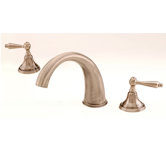 Mediterranean Double Handle Deck Mount Roman Tub Faucet Trim Lever Handle