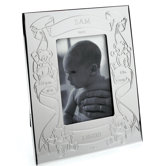 Silverplated Baby Birth Record Frame