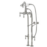 200 Series Solid Brass Bath Tub Faucet with Floor Mount Supply Lines
