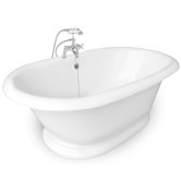 Heritage AcraStone Double Ended Bath Tub Faucet Package 1 in White