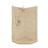 Premium Neo Angle Shower Base and Shower Wall