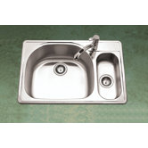 Premiere Reflection Topmount Double Bowl 80/20 Kitchen Sink
