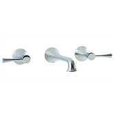 Brookhaven Wall Mounted Bathroom Sink Faucet with Double Lever Handles