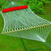 Cotton Rope Hammock with Bolster Pillow