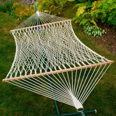 Chambers Island 2-Point Cotton Rope Hammock with Stand