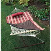 ColorCotton Rope Hammock with Stand, Pad and Pillow