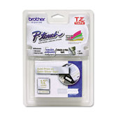P-Touch Tz Standard Adhesive Laminated Labeling Tape, 1/2" X 16.4 Ft.