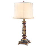 Kathy Ireland Essentials Golden Treasure Table Lamp in Fruitwood