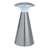 Mushroom Portable Table Lamp in Brushed Steel