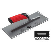 Jagged Trowel Round Notches with Open Rubiflex Handle